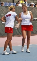 SMU's Marta Lesniak and Aleksandra Malyarchikova. Courtesy SMU